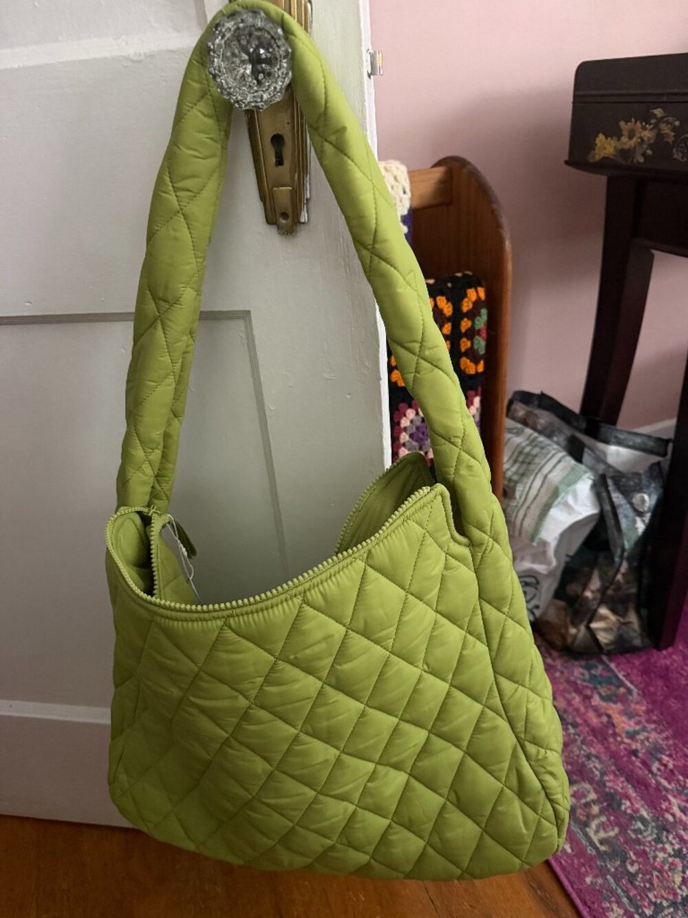 Vera Bradley NWT Tifton Hobo Tote in Spinach Green